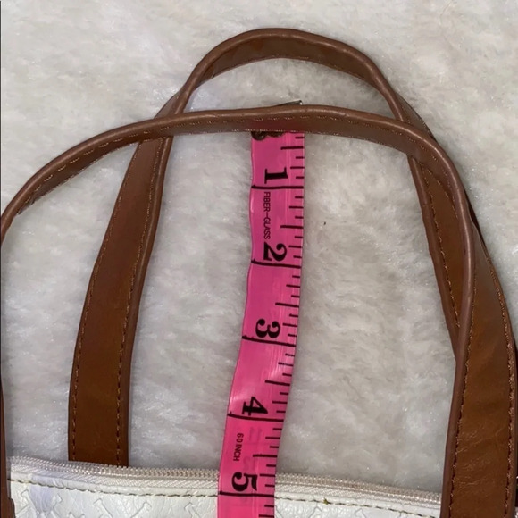 Tommy Hilfiger white tan  leather tote-bag - Picture 8 of 14